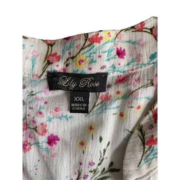 Lily Rose women’s white Ruffle front gathered waste romper, size XXL - Picture 4 of 4